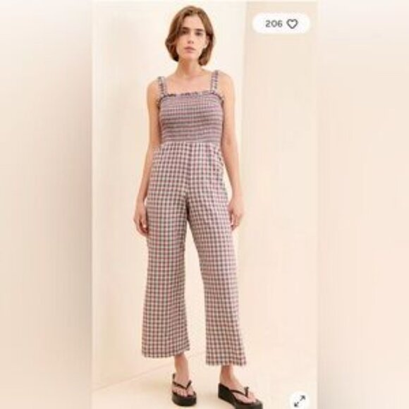 Plaid Women's Jumpsuit - Picture 1 of 9